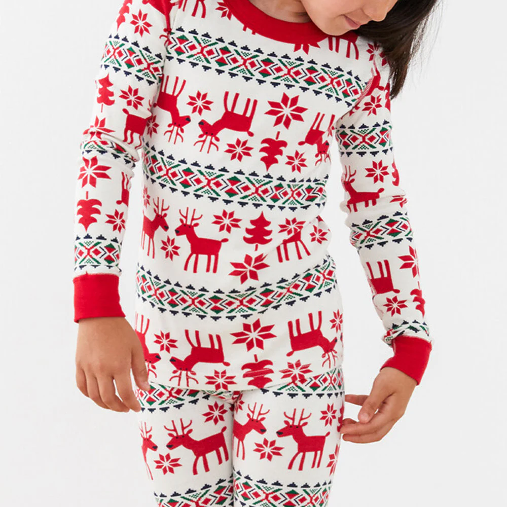 Christmas Deer and Snowflake Matching Family Christmas Pajamas-Dog Pajamas Included - Image 7
