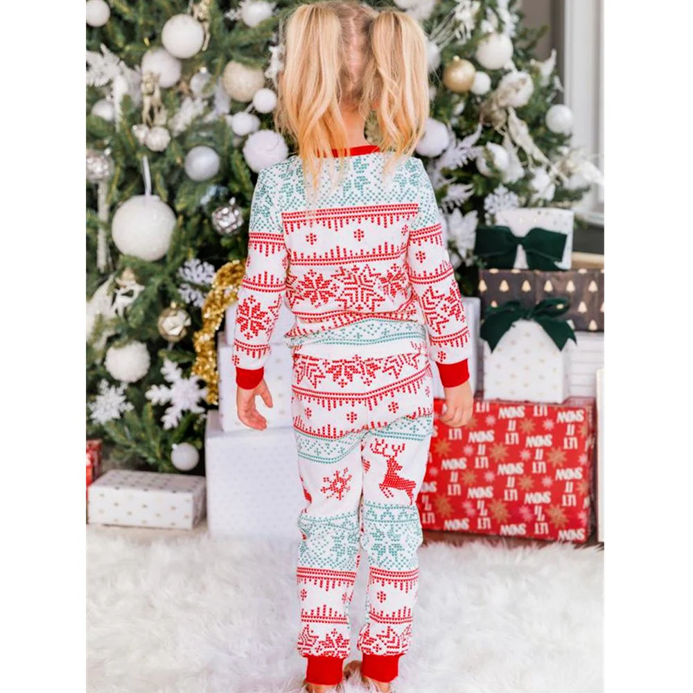 Christmas deer Snowflake Matching Family Christmas Pajamas-Dog Pajamas Included - Image 10
