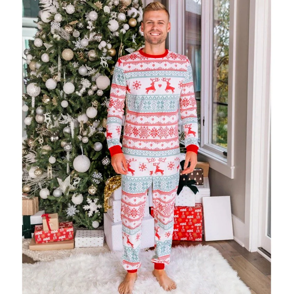 Christmas deer Snowflake Matching Family Christmas Pajamas-Dog Pajamas Included - Image 13