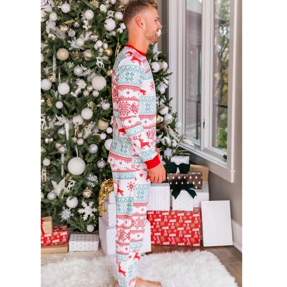 Christmas deer Snowflake Matching Family Christmas Pajamas-Dog Pajamas Included - Image 14