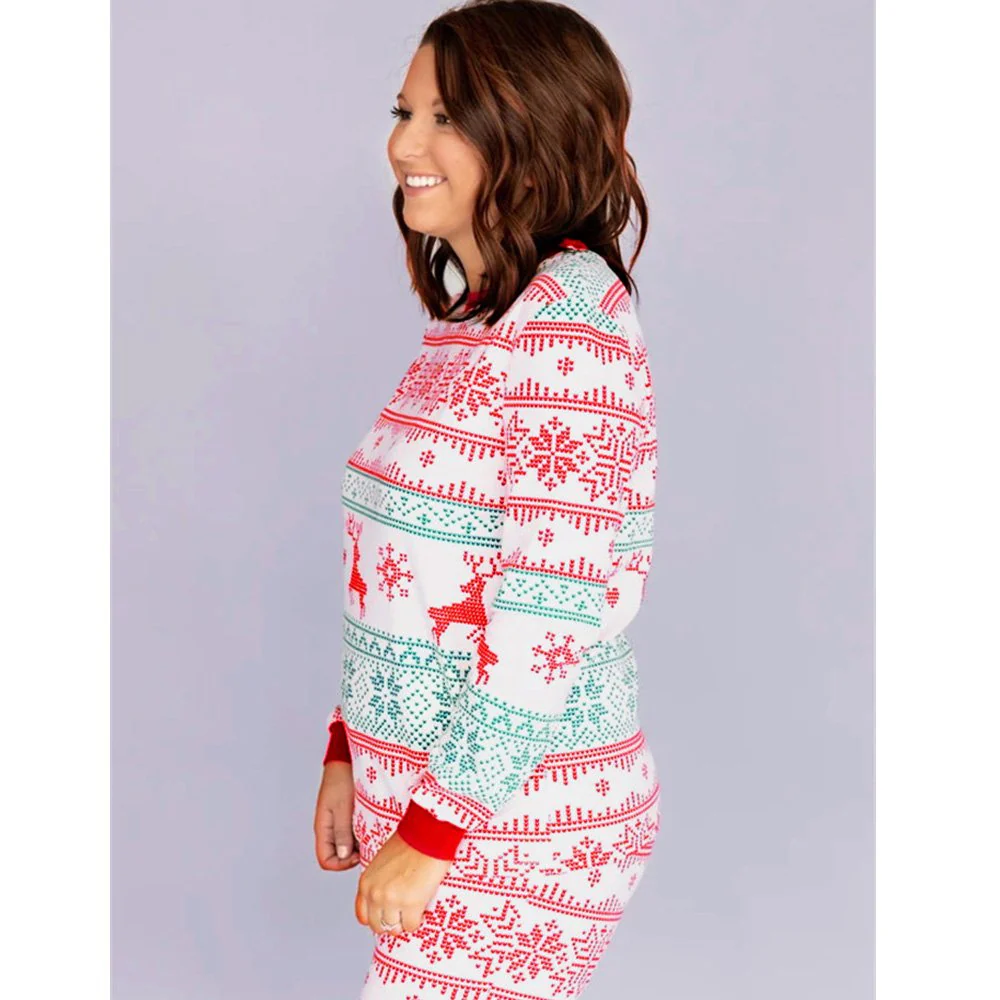 Christmas deer Snowflake Matching Family Christmas Pajamas-Dog Pajamas Included - Image 6