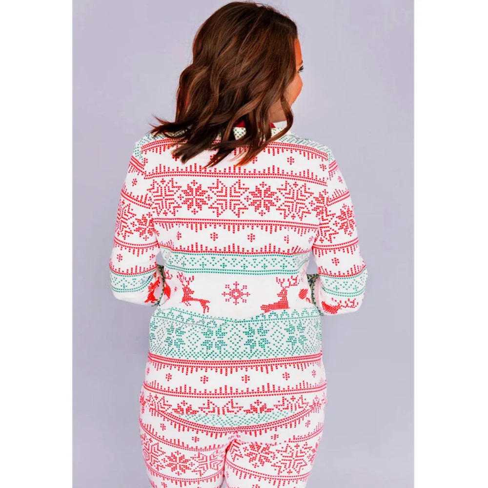 Christmas deer Snowflake Matching Family Christmas Pajamas-Dog Pajamas Included - Image 8