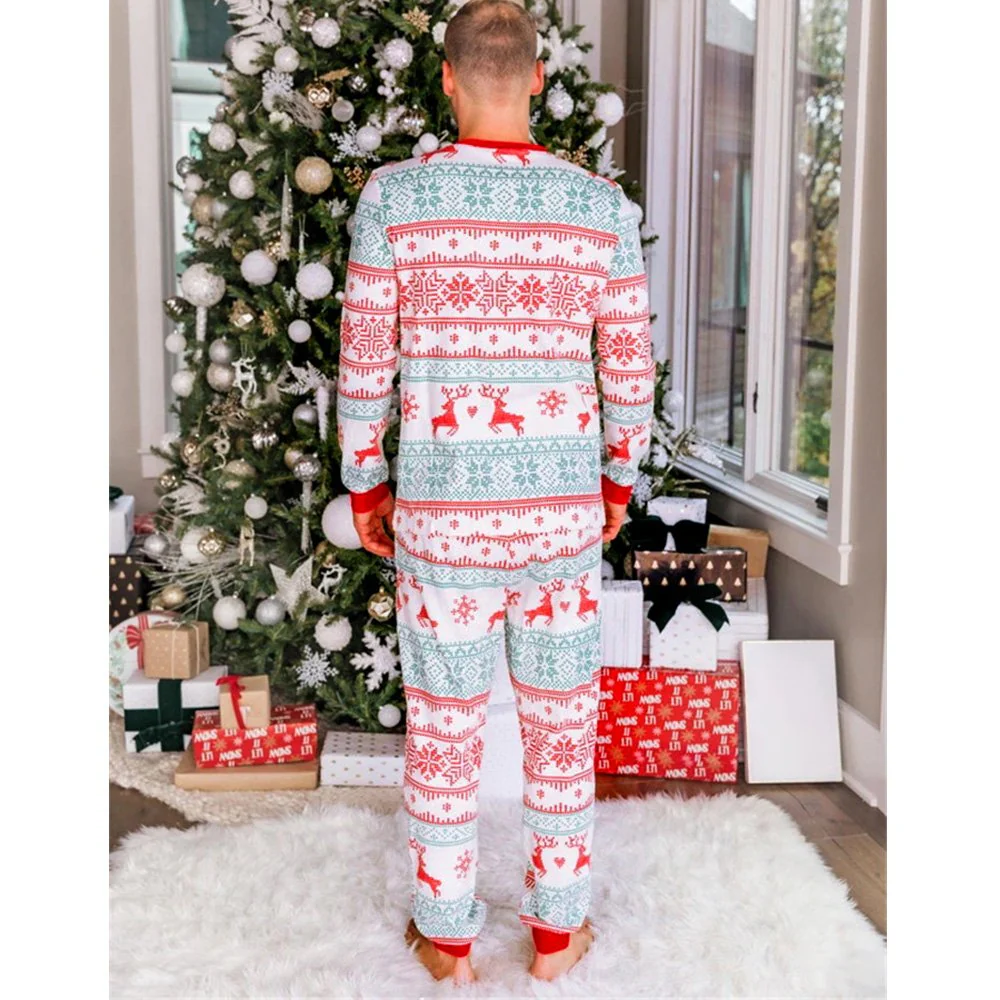 Christmas deer Snowflake Matching Family Christmas Pajamas-Dog Pajamas Included - Image 16