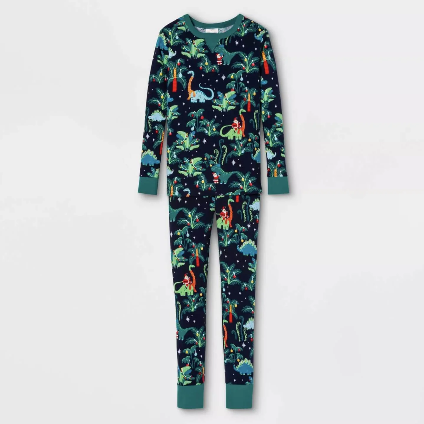 Christmas Dinosaur Patterned Matching Family Christmas Pajamas-Dog Pajamas Included - Image 8