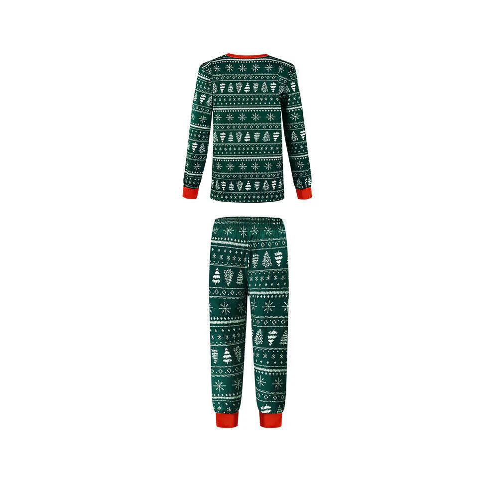 Green Christmas Tree Matching Family Christmas Pajamas-Dog Pajamas Included - Image 8