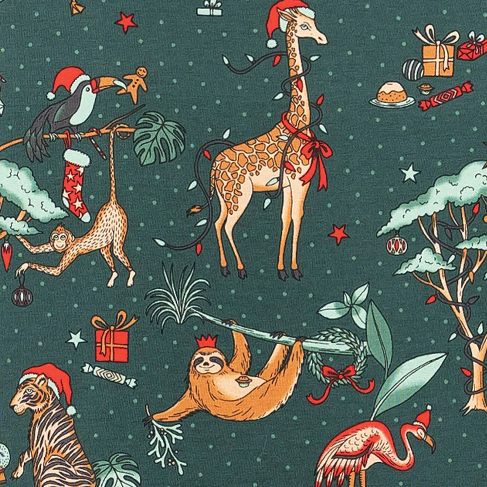 Green Cute Zoo Matching Family Christmas Pajamas | Adults, Kids & Dog Pajamas - Image 11