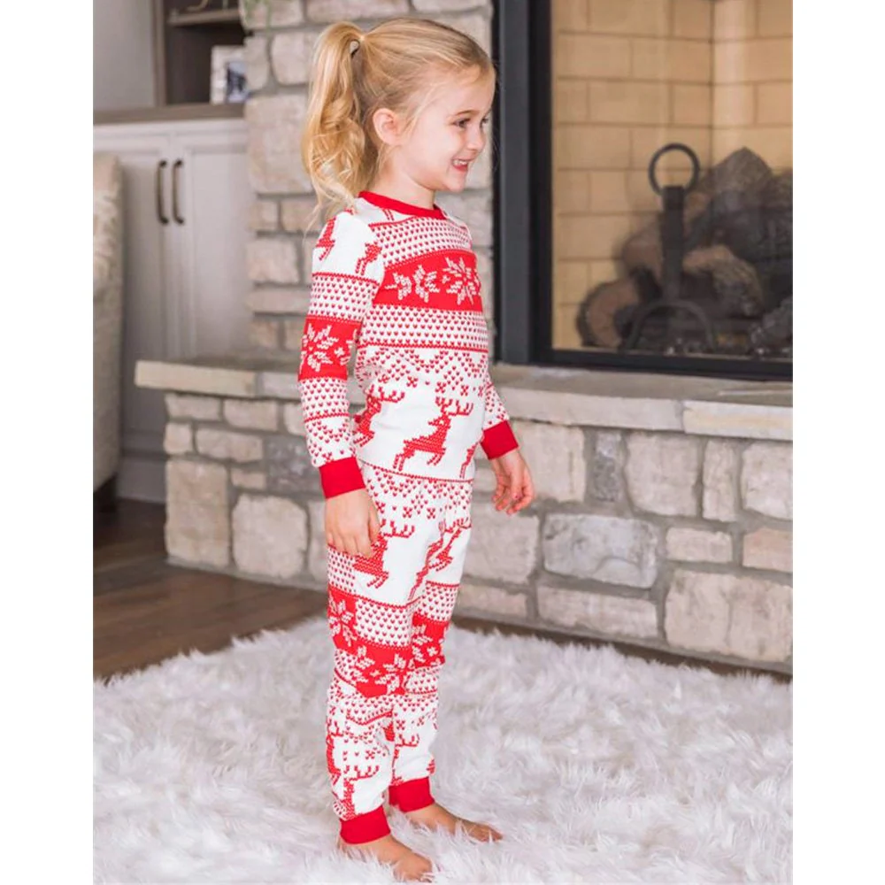 Reindeer Snowflake Matching Family Christmas Pajamas| Adults, Kids & Dog Pajamas - Image 7